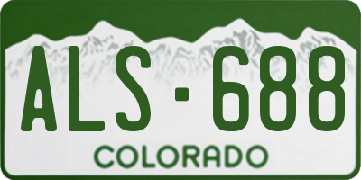 CO license plate ALS688
