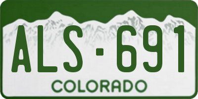 CO license plate ALS691
