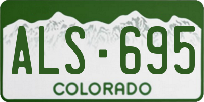 CO license plate ALS695