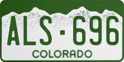 CO license plate ALS696