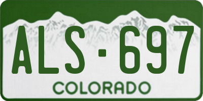 CO license plate ALS697