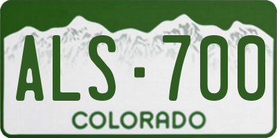 CO license plate ALS700