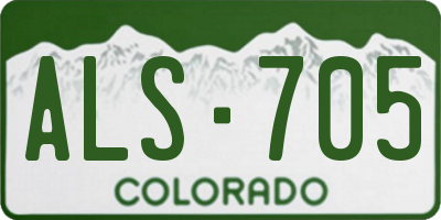 CO license plate ALS705