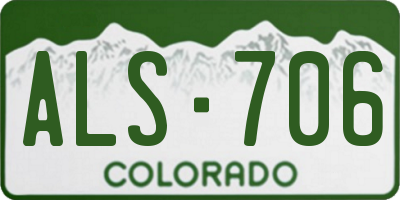 CO license plate ALS706