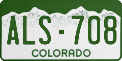 CO license plate ALS708