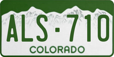 CO license plate ALS710