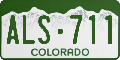 CO license plate ALS711