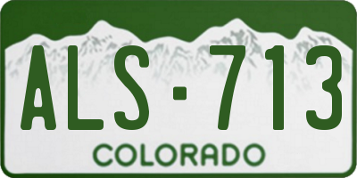 CO license plate ALS713