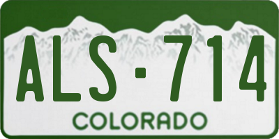 CO license plate ALS714