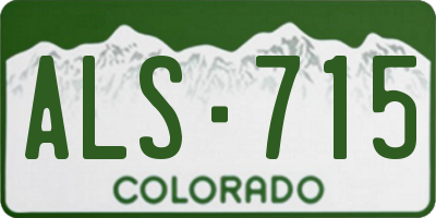 CO license plate ALS715