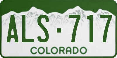CO license plate ALS717
