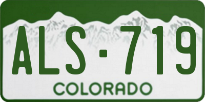 CO license plate ALS719
