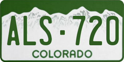 CO license plate ALS720