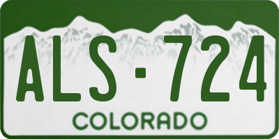 CO license plate ALS724