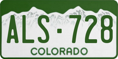 CO license plate ALS728