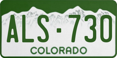 CO license plate ALS730