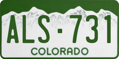 CO license plate ALS731