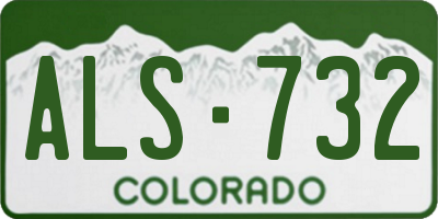 CO license plate ALS732