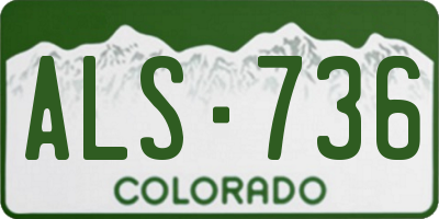 CO license plate ALS736