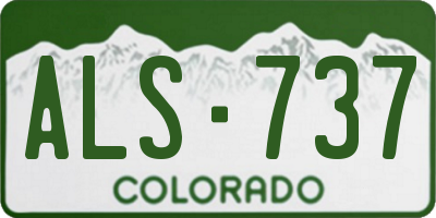 CO license plate ALS737