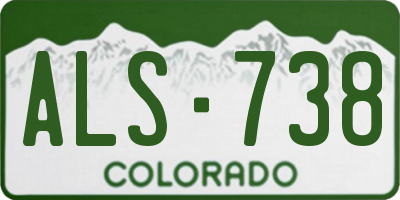 CO license plate ALS738