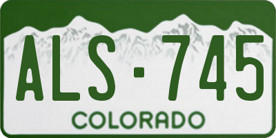 CO license plate ALS745