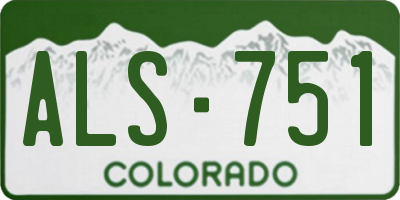 CO license plate ALS751