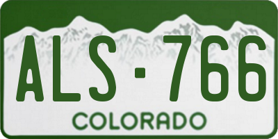 CO license plate ALS766