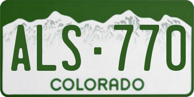 CO license plate ALS770