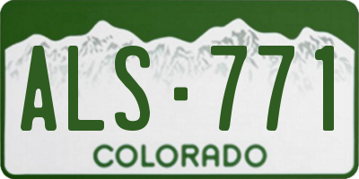 CO license plate ALS771