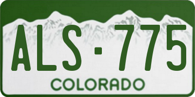 CO license plate ALS775