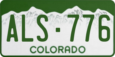 CO license plate ALS776