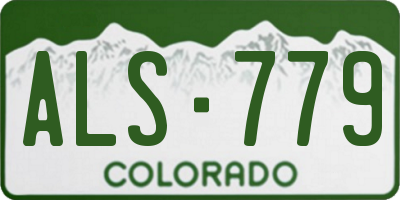 CO license plate ALS779
