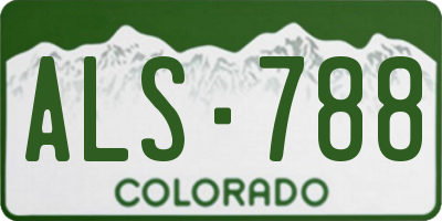 CO license plate ALS788