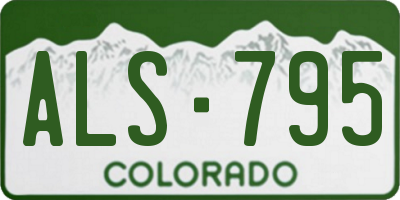 CO license plate ALS795