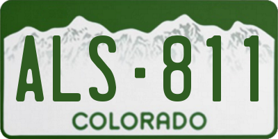 CO license plate ALS811