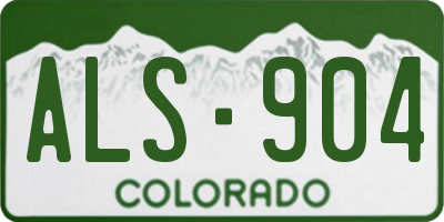 CO license plate ALS904