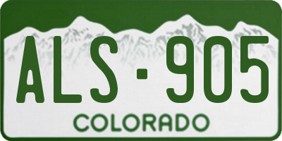 CO license plate ALS905