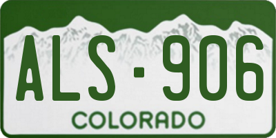 CO license plate ALS906