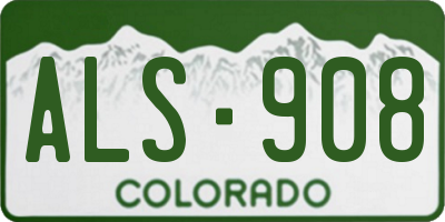 CO license plate ALS908