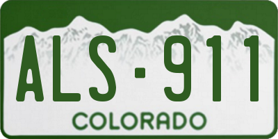 CO license plate ALS911