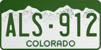 CO license plate ALS912