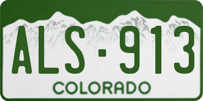 CO license plate ALS913