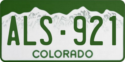 CO license plate ALS921