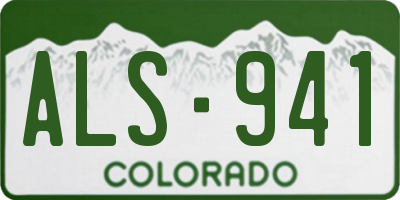 CO license plate ALS941