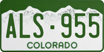 CO license plate ALS955