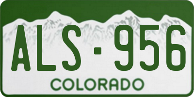 CO license plate ALS956