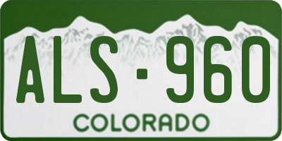 CO license plate ALS960