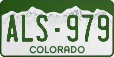 CO license plate ALS979