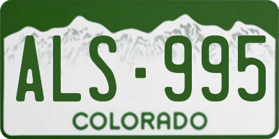 CO license plate ALS995